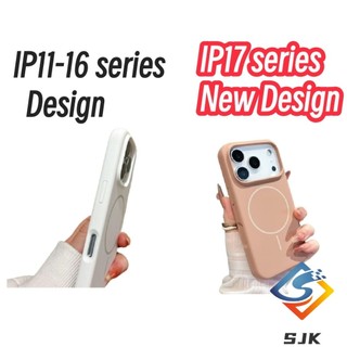 Ốp Điện Thoại Silicon Màu Đỏ IP 17 Series Mới Cho IPhone 17 Pro Max 11 12 13 14 15 16Pro Max Plus 17 Air 16e Vỏ Cứng Khung Ống Kính Lỗ Lớn Từ Tính Vỏ Chống Sốc