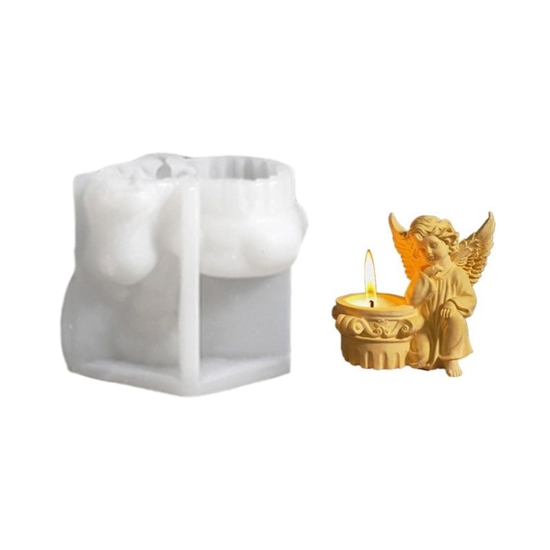 Wellb Silicone Tượng Thiên Thần Khuôn Thủ Công Đồ Dùng Trang Trí Bánh Sô Cô La