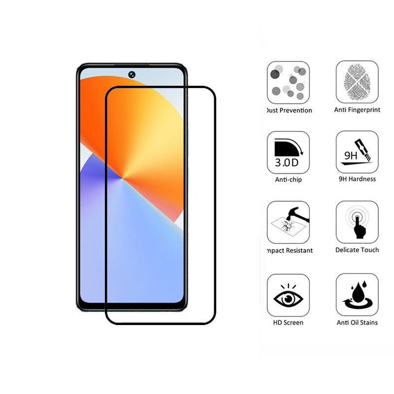 Infinix Note 30 5G Kính Cường Lực 3 Trong 1 Bảo Vệ Màn Hình Cho Infinix Note 12 G96 30 VIP Pro Hot 10 11 20 30 Play Back Phim Bảo Vệ Màn Hình Carbon Có Ống Kính Máy Ảnh Bảo Vệ Kính