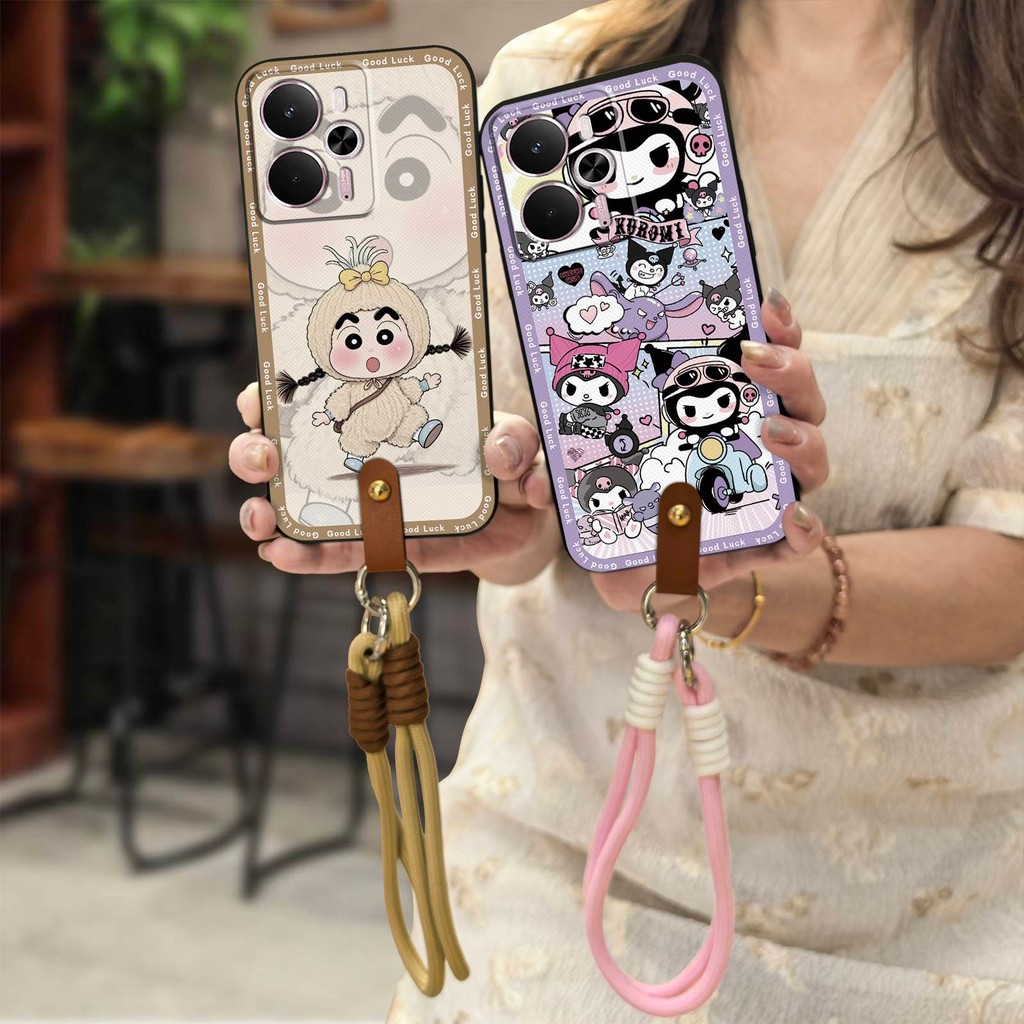Ốp Điện Thoại Chống Bụi Graffiti Cho Realme 14 5G Toàn Cầu Đeo Ngang Chống Va Đập Hoạt Hình Chống Thấm Nước Dễ Thương Bền Dây Silicon TPU Chống Bụi Bẩn Chống Sốc Diagonal Mềm