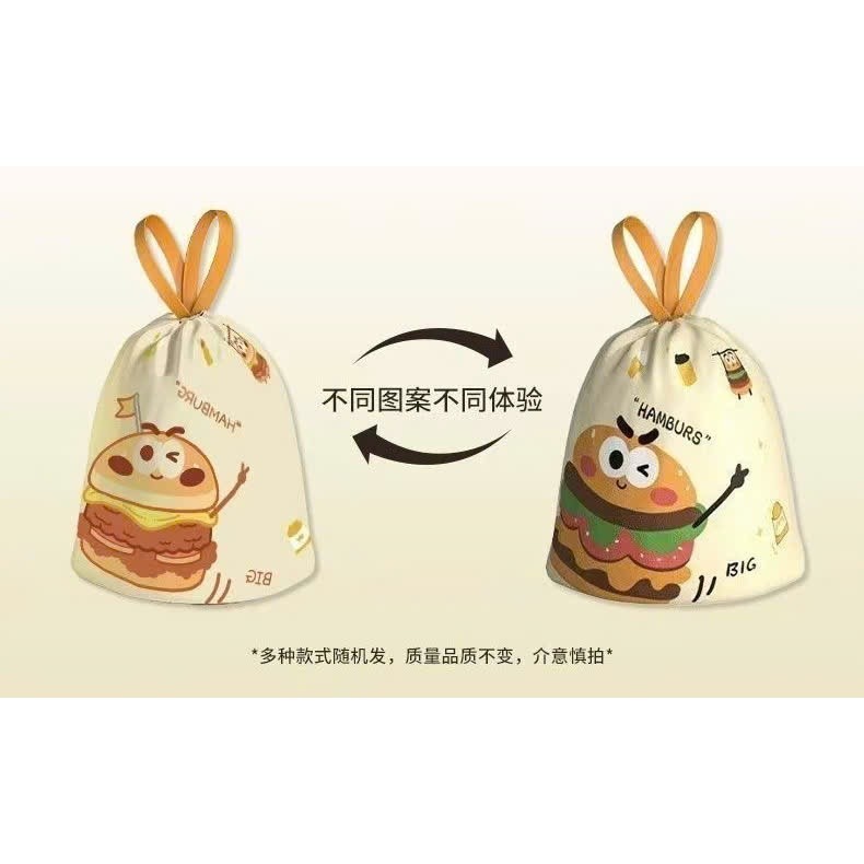 Túi Đựng rác in hình Hamburger Dây rút Hương liệu gia đình Túi nhựa khử mùi dày
