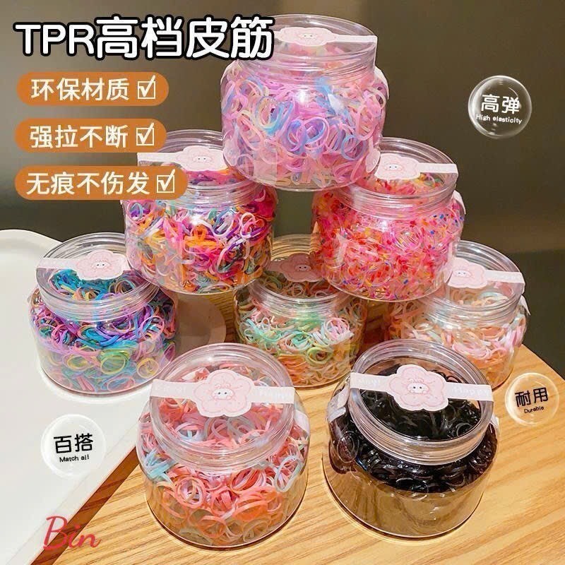 Set 1000 dây chun buộc tóc cho bé dễ thương tiện lợi