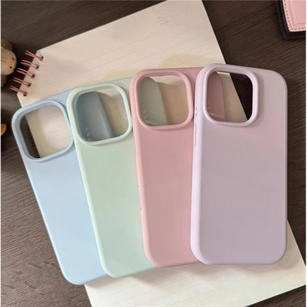 Ốp Lưng iPhone TPU Lót Nhung Màu Pastel Chống Bẩn, Chống Sốc, Bảo Vệ Camera - iP7/8/X/XS/XR/11/12/13/14/15/16/17/Pro/Max