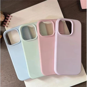 Ốp Lưng iPhone TPU Lót Nhung Màu Pastel Chống Bẩn, Chống Sốc, Bảo Vệ Camera - iP7/8/X/XS/XR/11/12/13/14/15/16/17/Pro/Max