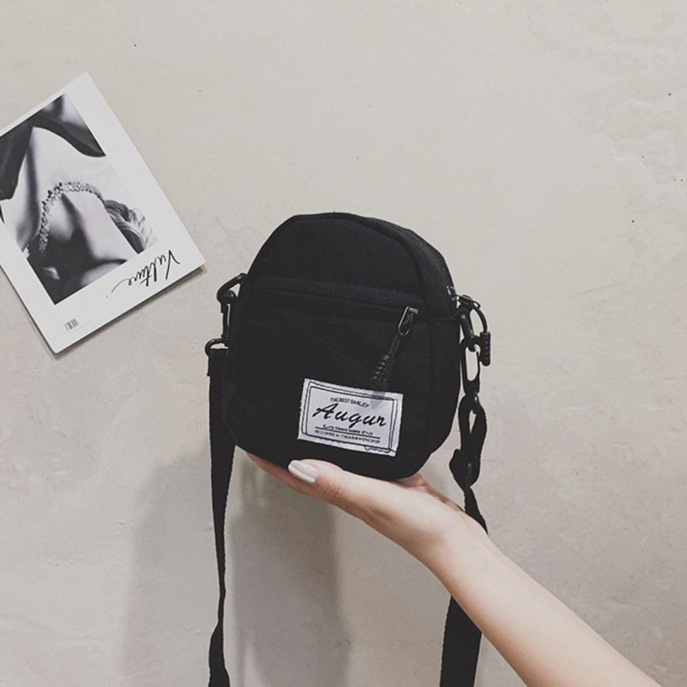 HOBBYIN Túi vải nhỏ HOBBYIN, Túi đeo vai nữ thêu phong cách Nhật Bản, Túi đeo chéo vải canvas phù hợp cho nữ bé gái