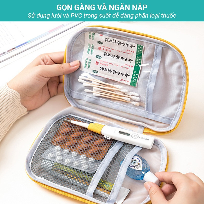 M6 Túi Đựng Thuốc Nhiều Ngăn Du Lịch - Túi Đựng Dụng Cụ Y Tế - Túi Để Đồ Cá Nhân Di Động MALAN