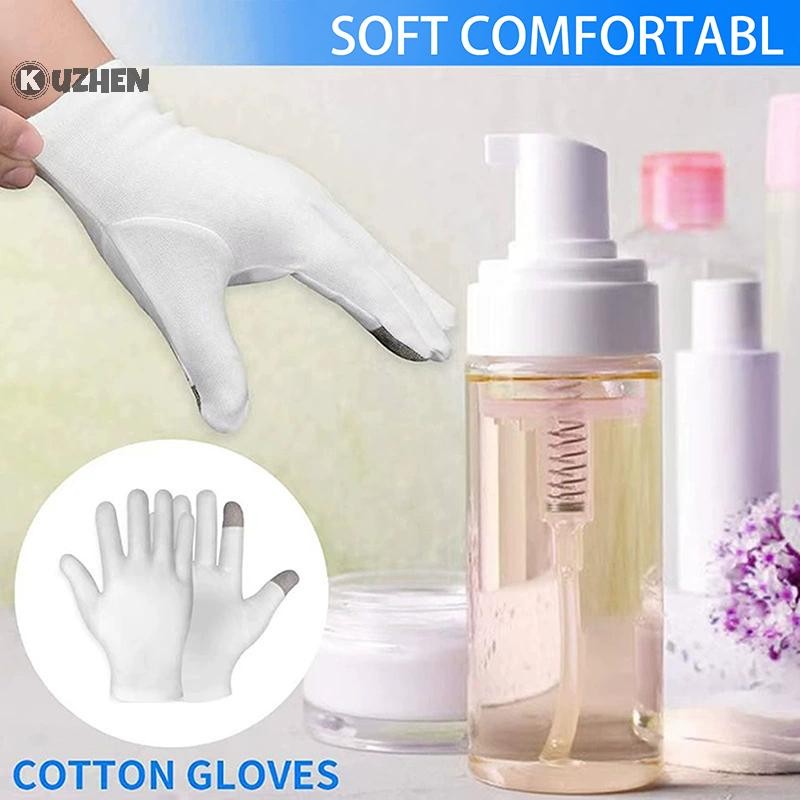 KUZHEN Găng Tay Dưỡng Ẩm Cotton Mềm Cho Khô Nứt Tay Ngủ Lotion Khóa Tẩy Tế Bào Chết HOT