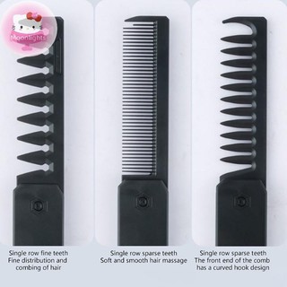 Moonlights 3 Trong 1 Túi Gấp Răng Rộng Dầu Headb Râu Cắt Tóc Cắt Tóc Salon Dụng Cụ Tạo Kiểu Tóc EN