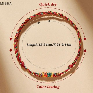 Misa Handmade Nút Dây Đỏ Đen Vòng Tay May Mắn Cho Nam Nữ, Vòng Tay Có Thể Điều Chỉnh Quà Tặng Hoàn Hảo Cho Cặp Đôi Và Người Bạn Thân Nhất