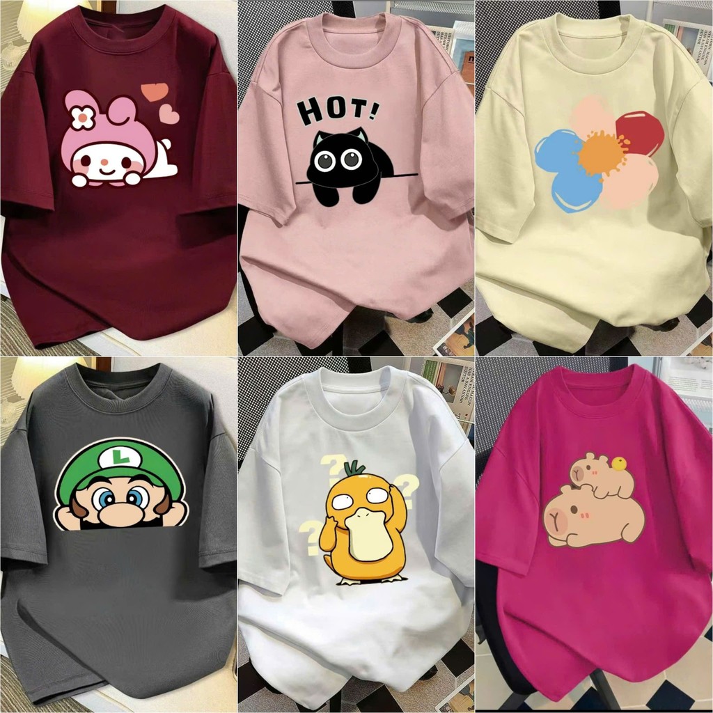 (XẢ HÀNG) Tổng hợp các mẫu áo phông form rộng unisex cộc tay phong cách trẻ trung năng động