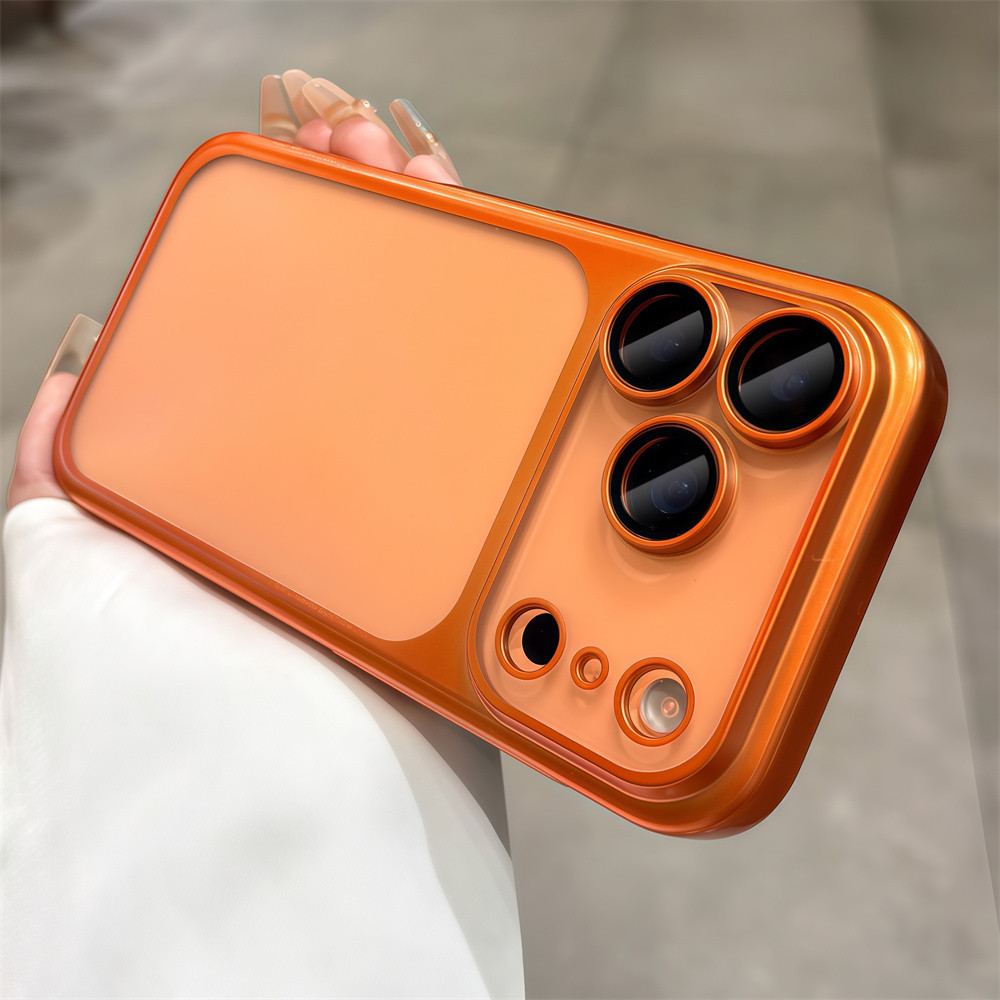 Ốp điện thoại PC mờ mạ điện chất lượng cao cho iPhone 17 Pro Max Air 13 14 15 16 pro max Bảo vệ ống kính chống rơi Vỏ cứng bảo vệ điện thoại