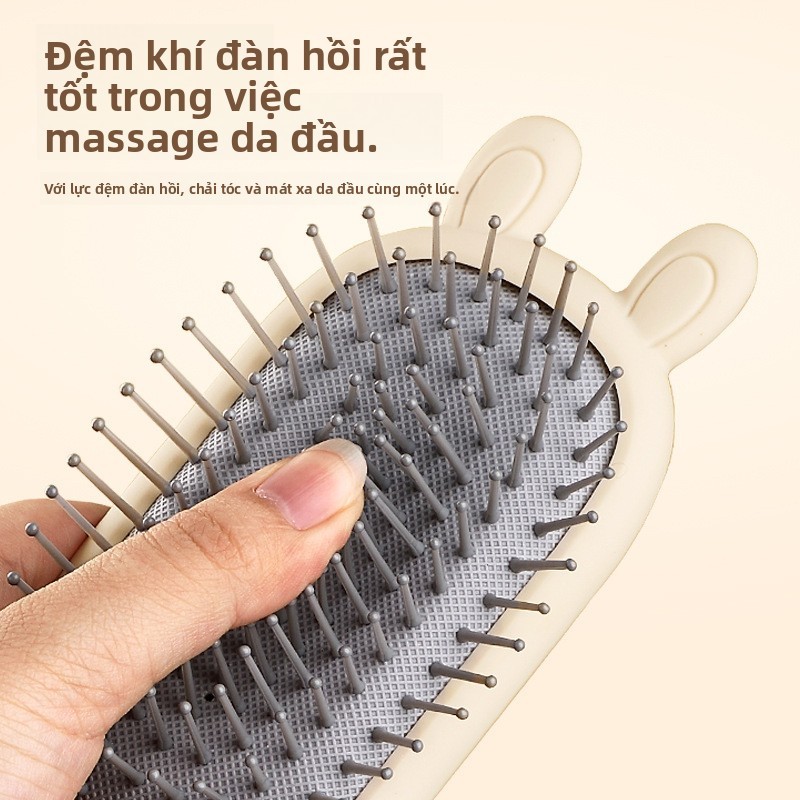 Lược Massage Đệm Không Khí- Lược Massage Da Đầu Chống Nhọn, Thích Hợp Cho Nữ Tóc Dài / Tóc Xoăn (Thiết Kế Dễ Thương) & - * &