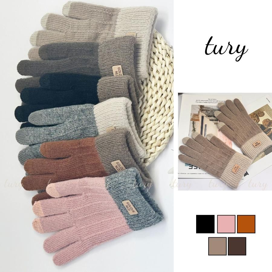 Găng tay len Nam Nữ Unisex - Tury - Bao tay giữ ấm cảm ứng điện thoại thời trang Thu Đông - GT002