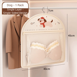 Túi đựng đồ lót JKDESIGN, Túi treo quần áo có thể gập lại dung tích lớn 1 / 2 / 3 lớp, có dây kéo có móc treo Tất bền Túi treo tủ quần áo