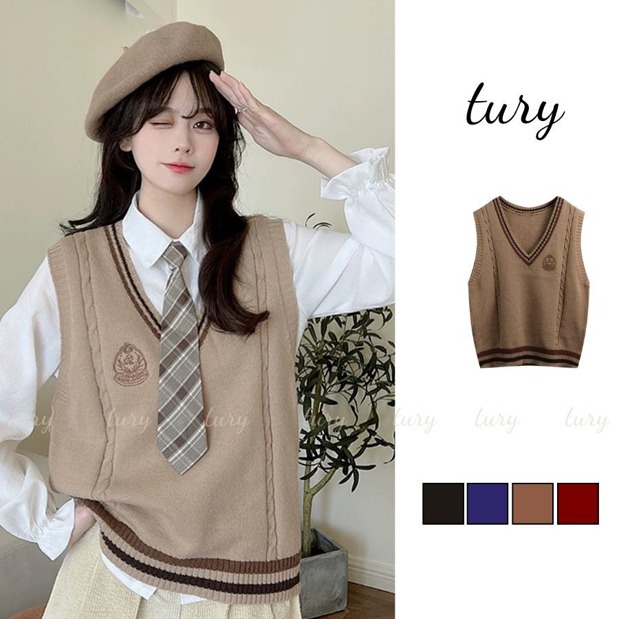 Áo Len Gile Unisex Nam Nữ - Tury - Áo gile len cổ V thời trang thu đông - TA068
