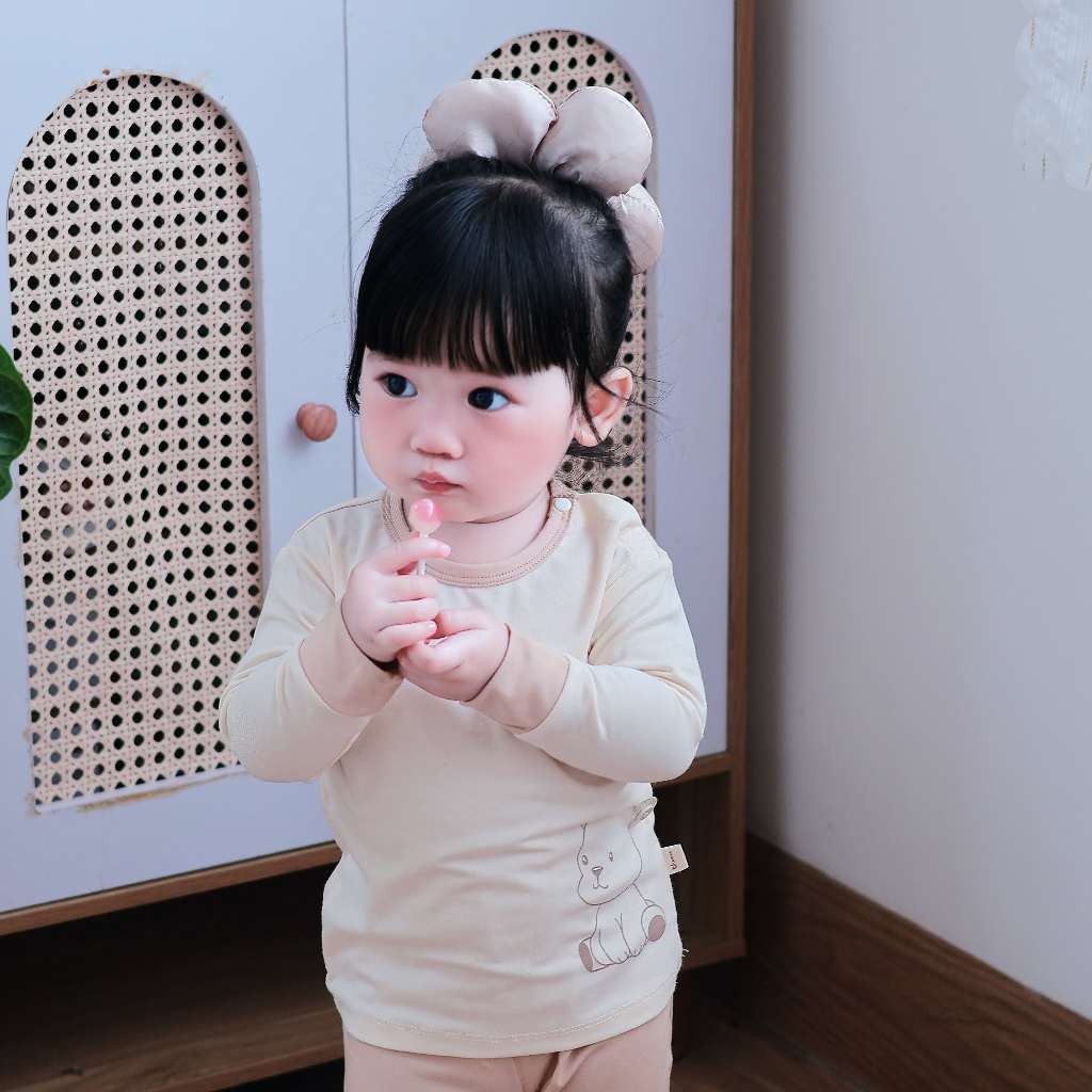 Bộ thu đông dài tay bé trai bé gái Unbee in hình chất modal mềm mịn - Bộ quần áo cho bé