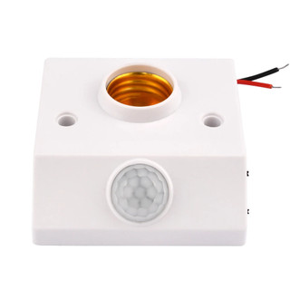 AC85-265V LED Tự Động Cơ Thể Người Hồng Ngoại Cảm Biến IR Đèn Giá Đỡ Bóng Đèn LED Đèn E27 Đế Treo Đèn Tường