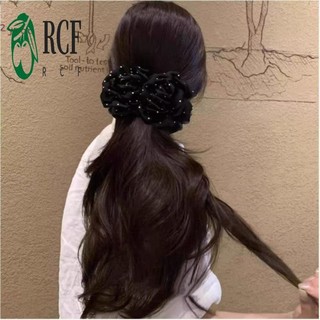Kẹp Tóc Hình Quả Chuối Họa Tiết Chấm Bi Hoa Hồng, Phong Cách Hàn Quốc Thu Đông