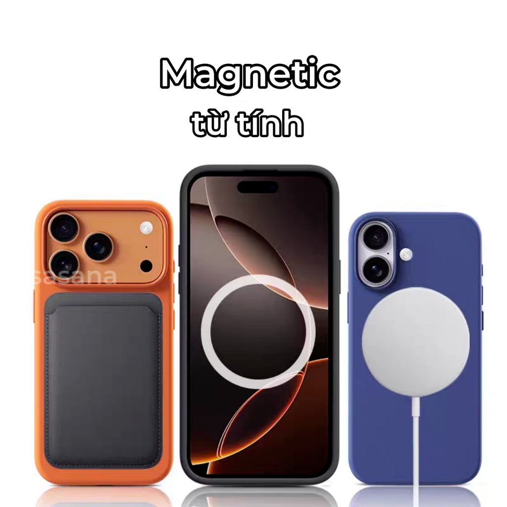 [Chất lượng hàng đầu chính thức 1: 1] Silicon lỏng từ tính cho iphone 17Pro Max / 17Pro / 17 / 17Air Vỏ điện thoại hoạt hình bật lên được trang bị nút điều khiển máy ảnh