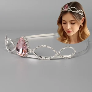 Màu thủy tinh giọt nước đa sắc, băng đô và vương miện, đồng móng vuốt dây xích kim cương giả - Bộ phụ kiện tóc lô 25.9.29