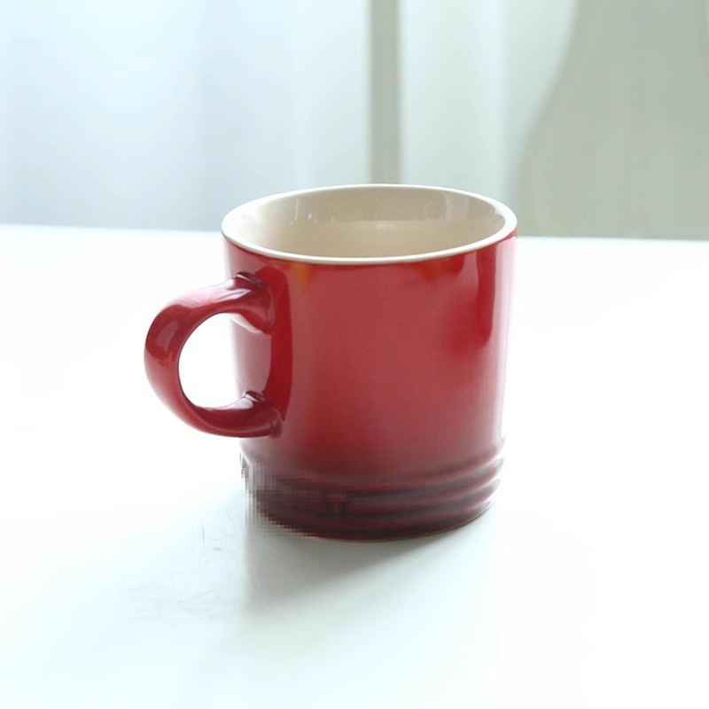 Màu Mát le creuset Hộ Gia Đình Cốc Gốm Chuyển Màu Cầu Vồng Cốc Nước Bộ Sáu Màu Hộp Quà Tặng AS0X