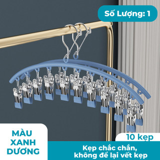 MMóc Treo Quần Áo Inox Hình Chữ Nhật Buna Chống Gỉ Đa Năng Kèm Kẹp Tiện Lợi Dễ Phơi Đồ.