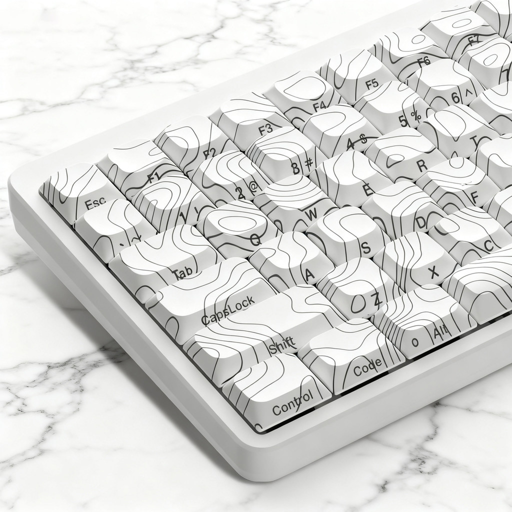 120 phím Cấu hình thấp Keycap màu đen Đường viền năm mặt Thuốc nhuộm phụ PBT Keycaps cho bàn phím cơ | BigBuy360 - bigbuy360.vn