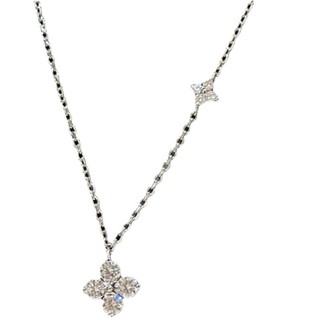 Vòng cổ hoa zircon mạ vàng 18K, không gây dị ứng