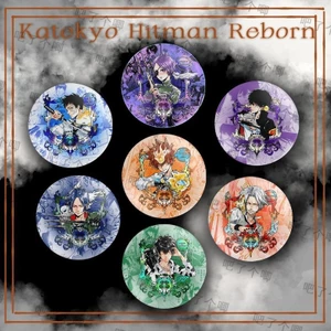 Katekyo Hitman Reborn! Huy hiệu ba chiều 58mm cho Tsuna, Gokudera, Yamamoto và Lambo - Trâm cài áo độc đáo