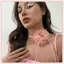 JRP Lông Tơ Vải Ren Hoa Choker Nelace Cho Nữ Hợp Thời Trang Thanh Lịch Dài Dây Buộc Dây Trên Cổ Trang Sức JRP