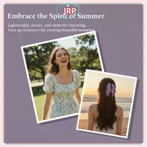 JRP Boho Beach Hoa Acrylic Vuốt Tóc Màu Trơn Kẹp Cho Kỳ Nghỉ Phong Cách JRP