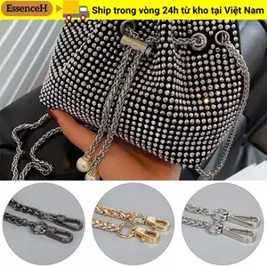 Dây đeo túi đeo vai ESSENCEH, Dây chuyền túi thay thế bằng hợp kim kim loại, Dây xích ví 60cm 120cm
