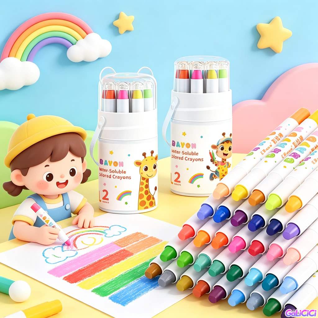 Bút Sáp Màu Cho Bé Không Độc Hại Có Thể Giặt Được - Dụng Cụ Vẽ Mỹ Thuật Đa Năng Không Dính Tay Đồ Dùng Học Tập Tiểu Học