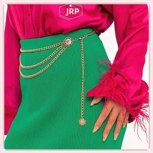 JRP 2023 Thời Trang Mới Nhiều Lớp Dây Xích Dây Dành Cho Nữ Thời Trang Vàng Bạc Màu Kim Loại Cao Cấp Cơ Thể Dây Xích Đầm Nữ sel Thắt Lưng JRP