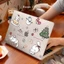Case Macboot Pro 14 inch Nhũ Mịn Giáng Sinh Mèo Trắng Cute Chống Va Đập | KTAP - World of decals