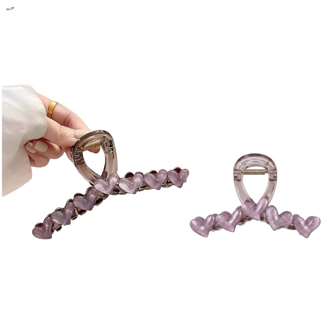 Kẹp móng vuốt tóc hình trái tim cho nữ Chất liệu ABS bền bỉ Thiết kế chống trượt Phụ kiện thời trang