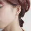 PNPIA- 1 Đôi Bông Tai Tragus Màu Xanh Lá Cây Tròn Nhỏ Stud Lobe Xuyên Sụn Stud Xoắn Trang Sức Cz Barbell Khuyên Tai