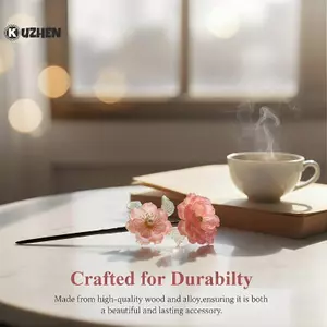 Kẹp tóc thủy tinh dân tộc KUZHEN 1 chiếc Phụ kiện tóc độc đáo phong cách cổ xưa cho các sự kiện và quà tặng đặc biệt HOT