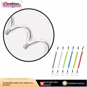 Dây đàn hồi lò xo BORAGETE, Dây câu cá ngoài trời cắm trại đi bộ đường dài, Phụ kiện leo núi hàng đầu Lò xo điện thoại di động Móc khóa an ninh Dụng cụ