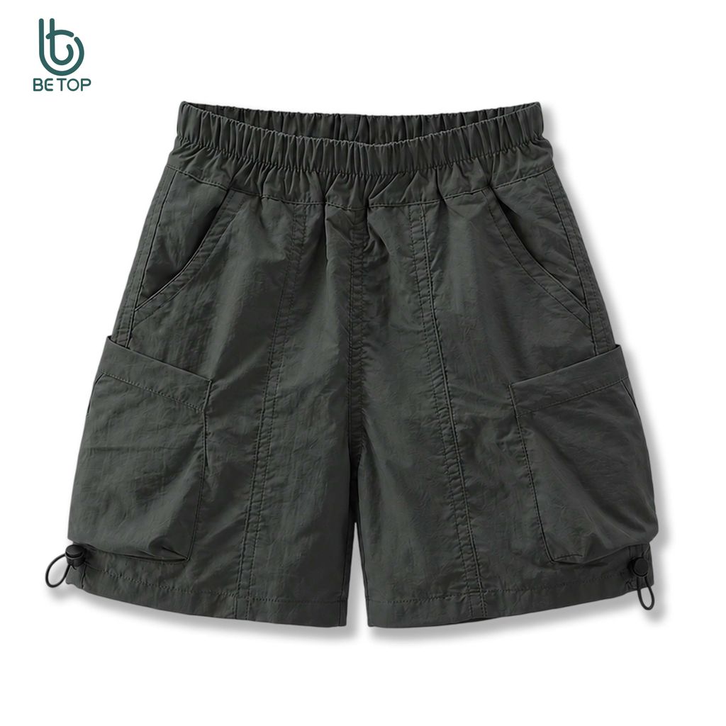 Quần Đùi Bé Trai BETOP Túi Hộp, Quần Short Thể Thao Năng Động Chất Gió Mềm Mịn Thoáng Mát Cho Bé QG04