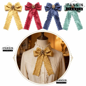 Thắt Nơ IFASIN, Cà Vạt Vải Có Thể Tháo Rời, Thanh Lịch Pre-tied Phong Cách Vintage Xù Viền Cà Vạt Áo Sơ Mi Cổ Pin Unisex