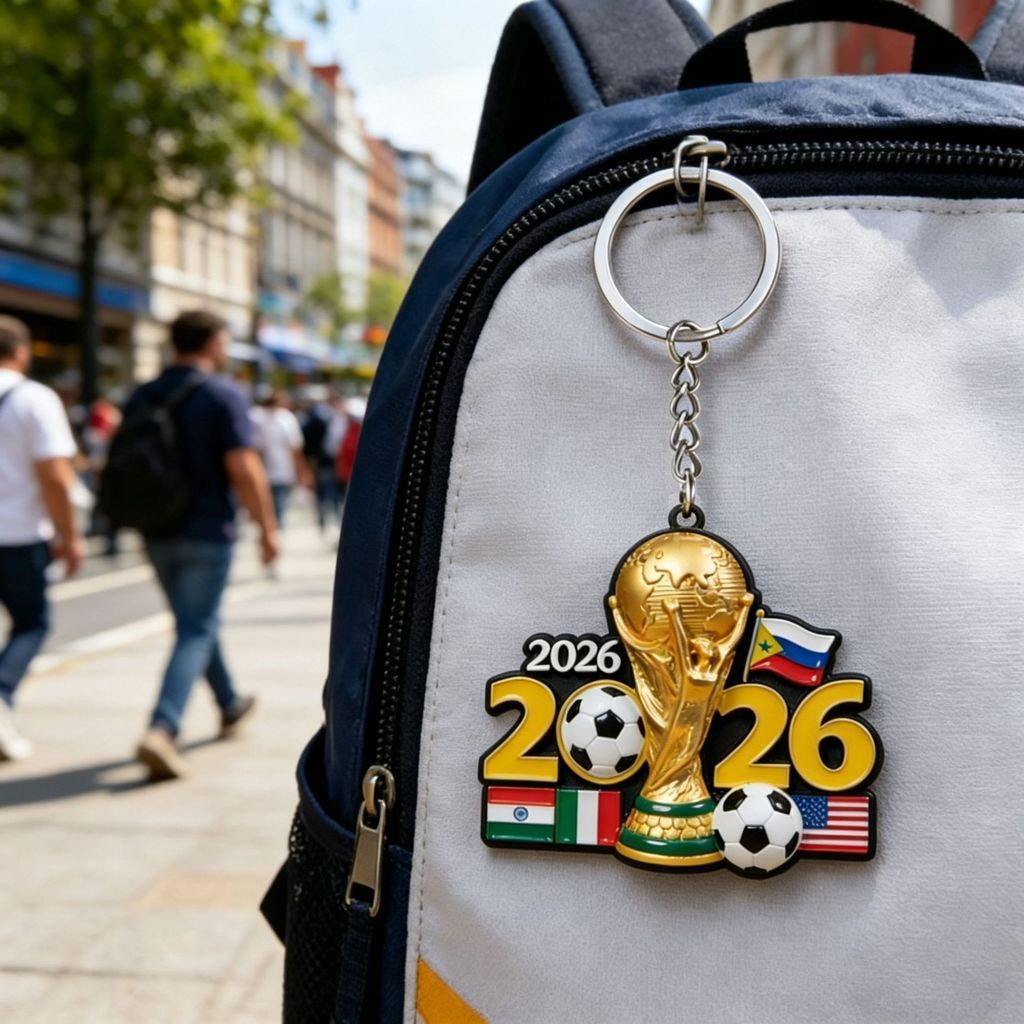 Móc Khóa FIFA World Cup 2026 BL158 Charm Treo Balo Phụ Kiện Lưu Niệm Thể Thao