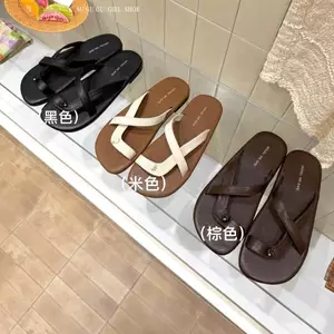 TT 2026 Phong Cách Mới Giày Sandal Da Thật Chính Hãng Dây Đeo Chéo Dép Nữ Mùa Hè Phù Hợp Với Thoải Mái Đi Biển Dép Dép