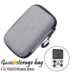 TOPTOOLCX 1 Cái Máy Chơi Game, Túi Bảo Quản Máy Chơi Game EVA Cứng, Túi Đựng Dây Kéo Bền Chống Trầy Xước Túi Bảo Vệ Di Động Chống Rơi Cho R36S / R35S