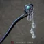 WHX [Fengfan] Kẹp tóc phong cách Trung Quốc Kẹp tóc cuộn phong cách Trung Quốc Kẹp tóc cổ Sườn xám Hanfu Phụ kiện kẹp tóc Kẹp tóc gỗ đàn hương màu đỏ Kẹp tóc chuông bạc