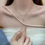 Vòng cổ mùa hè Vòng cổ ngôi sao nhiều lớp Zhang Jie Ánh sáng sang trọng Tính khí cao cấp dành cho sinh viên Thiết kế hai lớp Chuỗi xương đòn thiết kế hai lớp 26.3.22