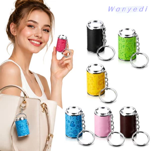 Móc khóa lọ đựng tiền xu WANYEDI, Móc khóa lưu trữ tiền xu Mini cầm tay loại báo chí, 2 trong 1 có giá đỡ tiền xu đóng cửa Snap cho gian hàng thu phí