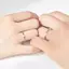 Bộ Nhẫn Cặp Đôi Thời Trang Màu Bạc Đơn Giản Mở Nhẫn Ngón Tay Có Thể Điều Chỉnh Ánh Sáng Trang Sức Sang Trọng Dành Cho Nữ Quà Tặng Kỷ Niệm VN