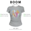 BOOM Áo Baby Tee Nữ Cotton Ôm Body-Áo Thun Ngắn Tay Y2K In Hình PhongCách Mùa Hè, Cổ Tròn Hàng Đầucách hàn quốc phong303