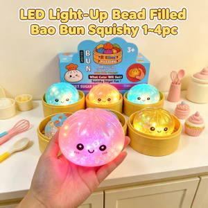 Hạt LED Màu Ngẫu Nhiên Đầy Bao Squishy 1-4 Gói Đàn Hồi Cao Chống Rách Bóp Fidget Cho Chơi Lâu Dài